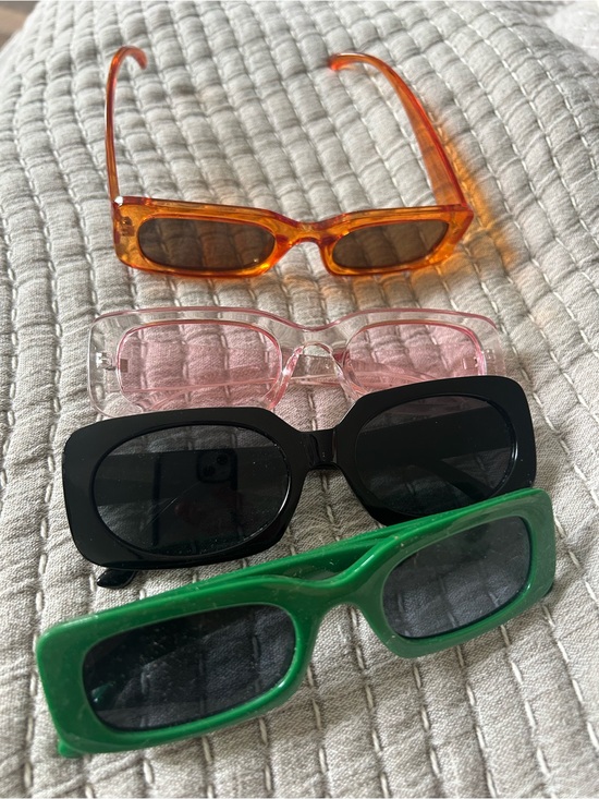 Accessories - Set of Four Colored Rectangular Sunglasses
